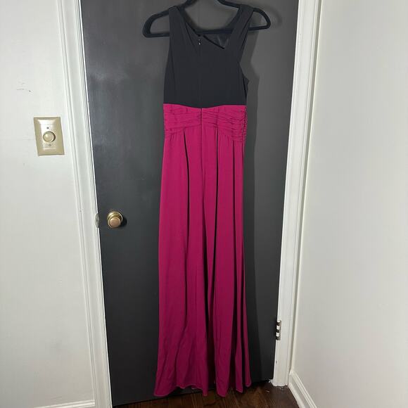 David Meister Women's Barcelona Berry Gown Size 4 Pink Black Full Length Dress - Picture 4 of 9
